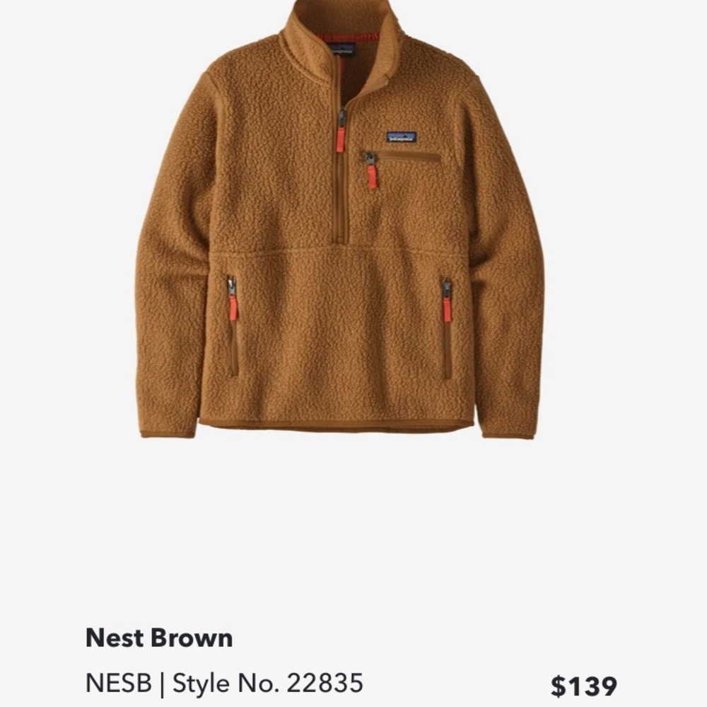 Patagonia Retro Pile Fleece Marsupial pullover, M